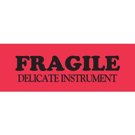 Decker Tape Products Label, DL8011, FRAGILE DELICATE INSTRUMENT, 1-1/2" X 4" DL8011